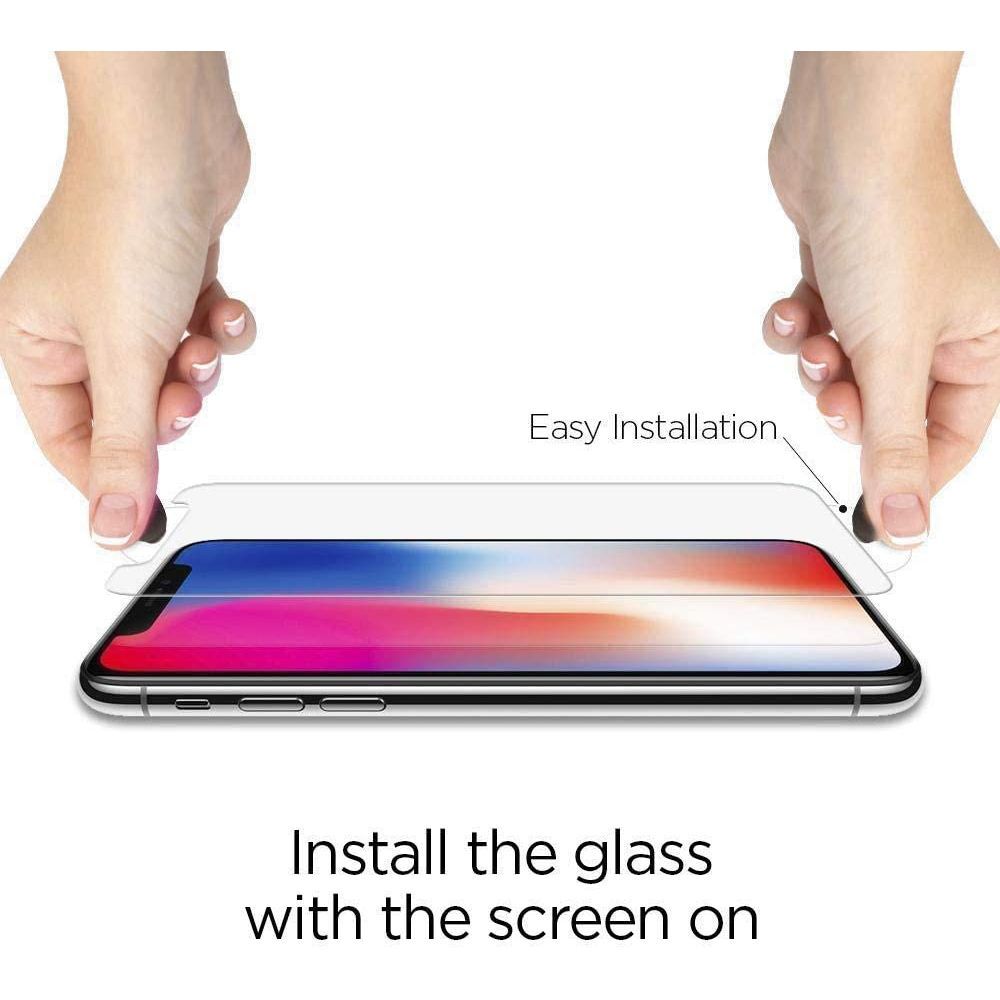 Folie de protectie telefon Apple iPhone 11 Pro Max / Xs Max, Spigen GLAS.tr Slim HD, transparent