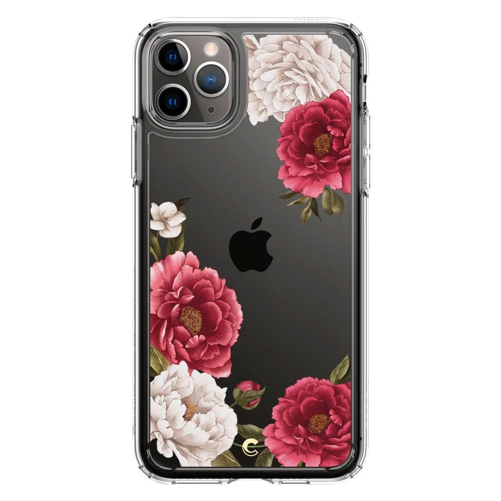 Husa telefon originala Spigen Cecile Series Red Floral, pentru iPhone 11 Pro, multicolor