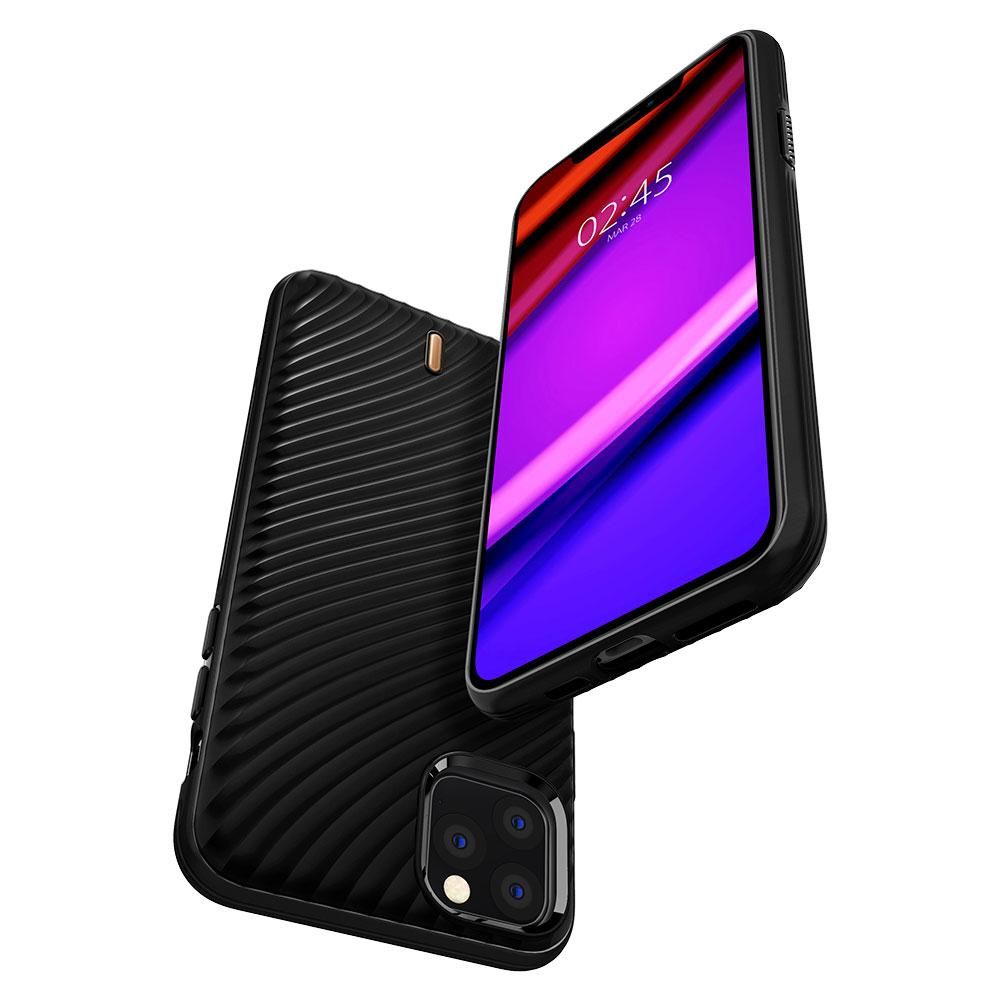Husa telefon originala Spigen Wave Shell, pentru iPhone 11 Pro, negru