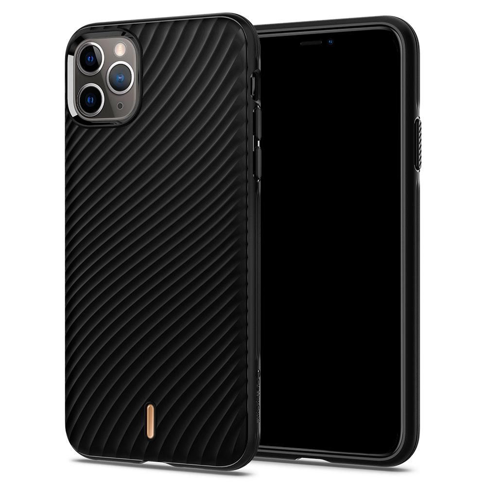 Husa telefon originala Spigen Wave Shell, pentru iPhone 11 Pro, negru