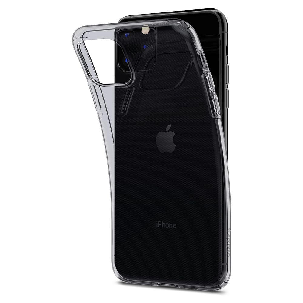 Husa telefon originala Spigen Liquid Crystal, pentru iPhone 11 Pro, fumuriu semi-transparent
