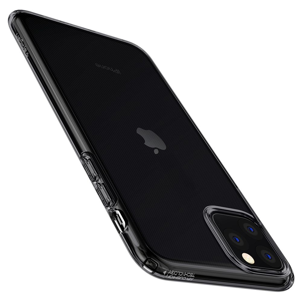 Husa telefon originala Spigen Liquid Crystal, pentru iPhone 11 Pro, fumuriu semi-transparent