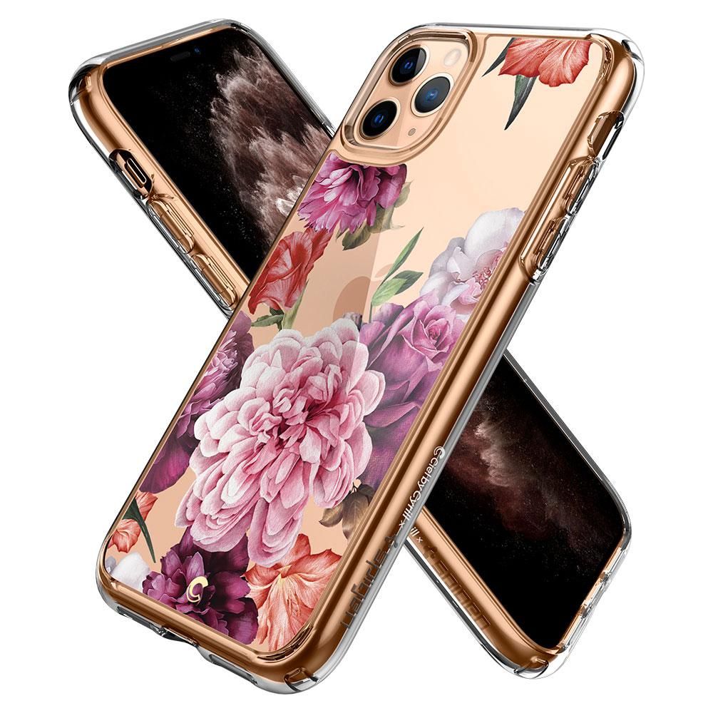 Husa telefon originala Cyrill by Spigen Cecile Series Rose Floral, pentru iPhone 11 Pro, multicolor