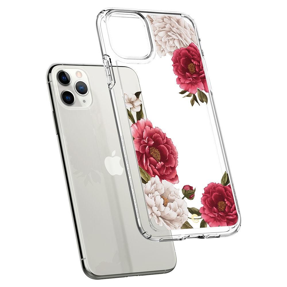 Husa telefon originala Cyrill by Spigen Cecile Series Red Floral, pentru iPhone 11 Pro Max, multicolor