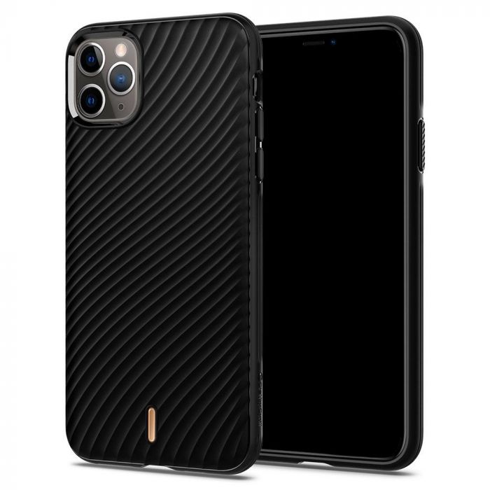 Husa telefon originala Cyrill by Spigen Wave Shell, pentru iPhone 11 Pro Max, negru