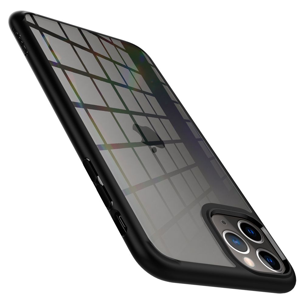 Husa telefon originala Spigen Ultra Hybrid, pentru iPhone 11 Pro Max, transparenta cu margini negre