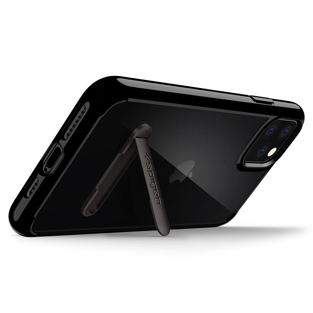 Husa telefon originala Spigen Ultra Hybrid S, pentru iPhone 11 Pro Max, transparenta cu margini negre