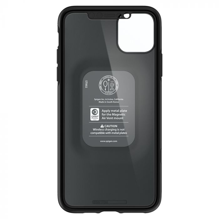 Husa telefon originala Spigen Thin Fit 360, pentru iPhone 11 Pro Max, realizata din 3 piese, folie sticla inclusa, negru