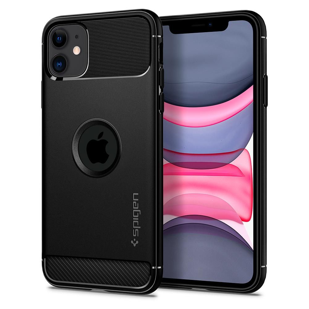 Husa telefon Spigen Rugged Armor, pentru iPhone 12 Mini, negru