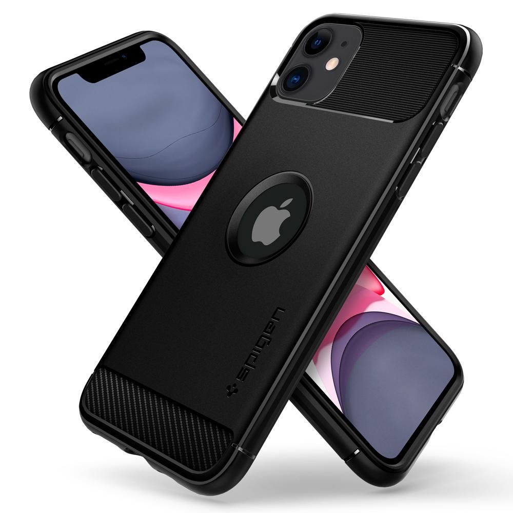 Husa telefon Spigen Rugged Armor, pentru iPhone 12 Mini, negru