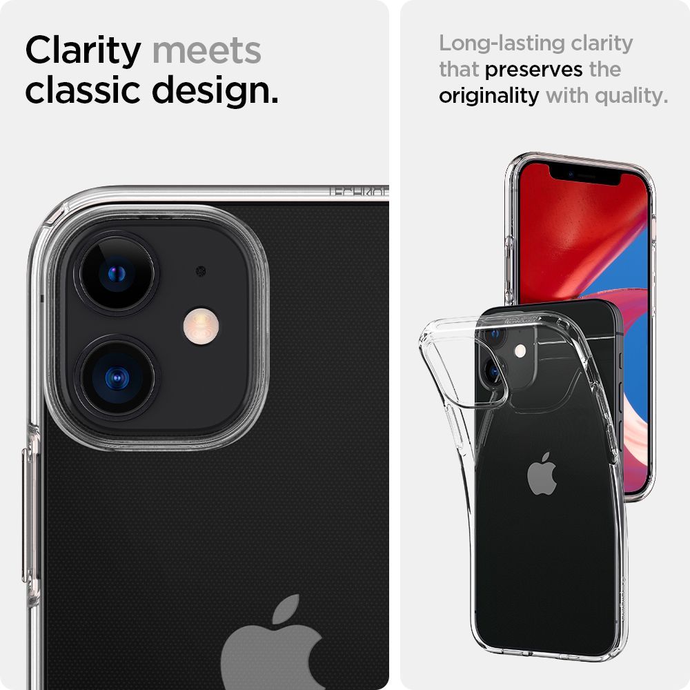 Husa telefon Spigen Crystal Flex, pentru iPhone 12 Mini, transparent