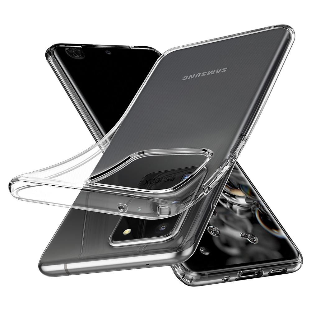 Husa telefon Spigen Crystal Flex, pentru Samsung Galaxy S20 Ultra, transparent