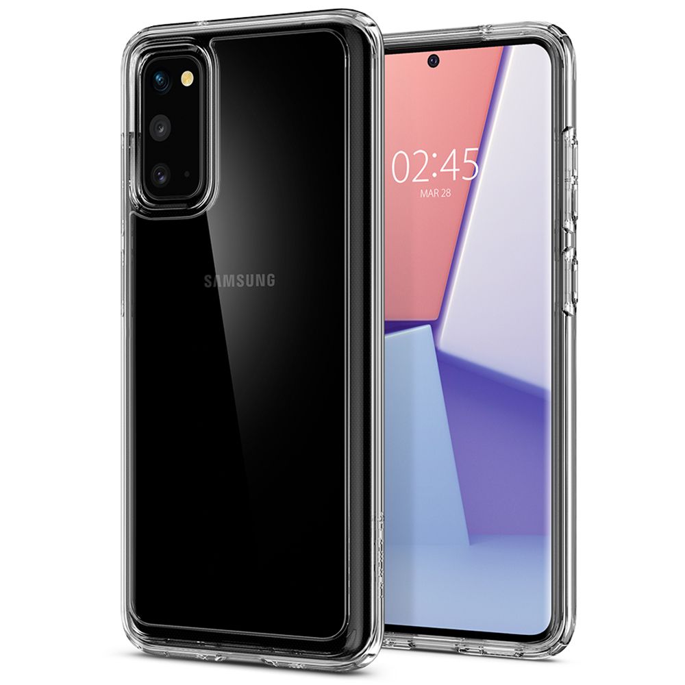 Husa telefon Spigen Crystal Hybrid, pentru Samsung Galaxy S20, transparenta