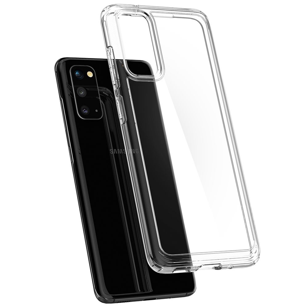 Husa telefon Spigen Crystal Hybrid, pentru Samsung Galaxy S20, transparenta