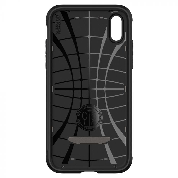 Husa telefon Spigen Hybrid NX, pentru iPhone XS Max, negru cu margini gri