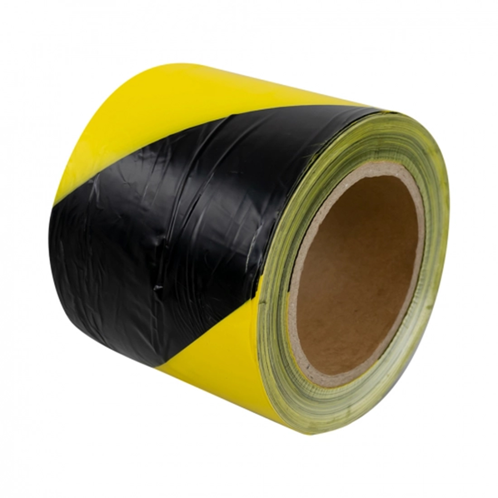 Banda de semnalizare JBM 65596, avertizare galben/negru, 200 metri
