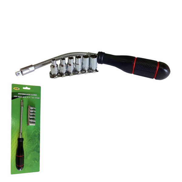 Surubelnita flexibila JBM 00503, 6 capete, maner plastic