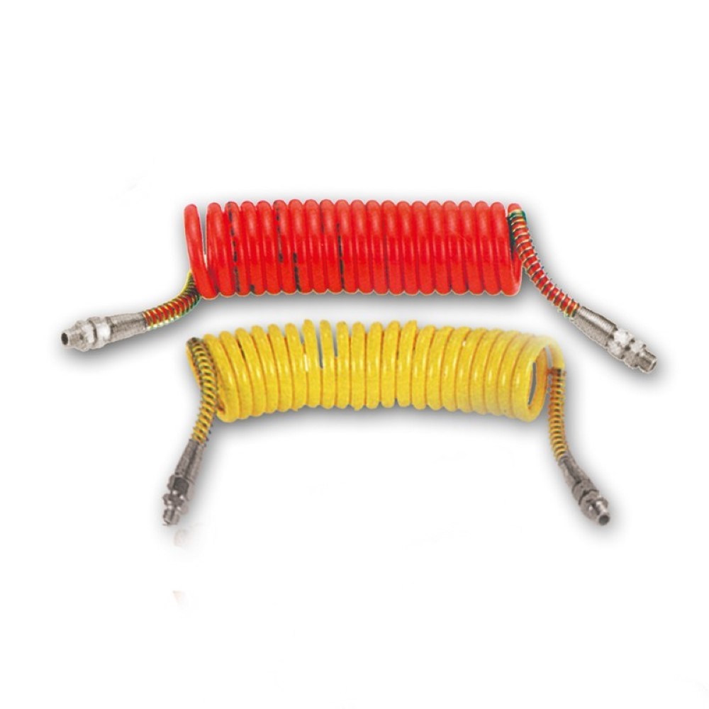 Furtun de aer spiralat HICO PPN008, silicon, M16, rosu