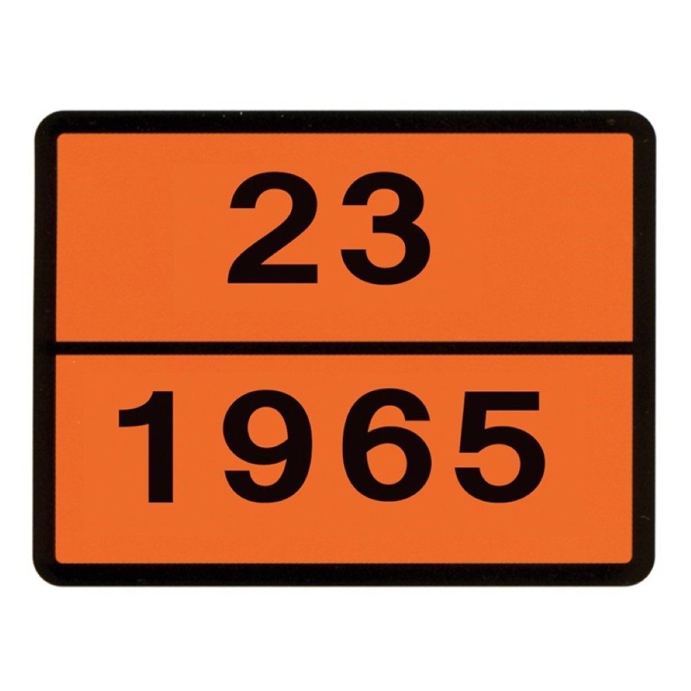 Placa ADR 23-1965, HICO TWY011, 30 x 40 cm, LPG, portocaliu, negru