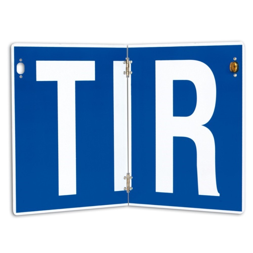 Placa TIR pliabila, HICO TWY050, vertical, 400 x 250 mm, nereflectorizanta, neutral