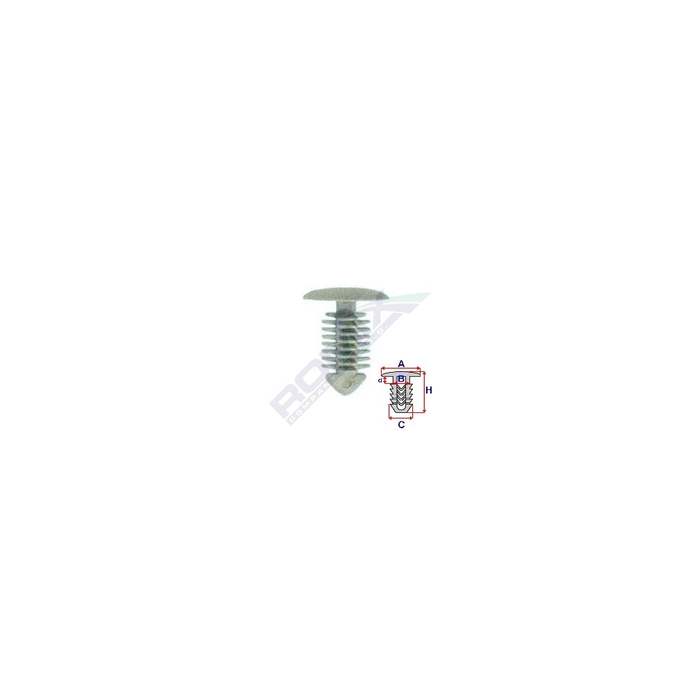 Set 10 bucati clipsuri tapiterie, ROMIX 10513, pentru Opel, Citroen, Peugeot, gri