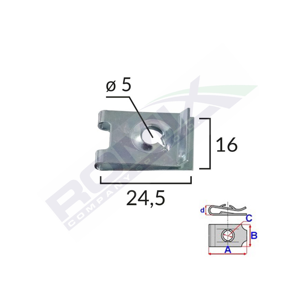 Set 10 bucati clipsuri metalic fixare, ROMIX 16309, pentru Audi, BMW