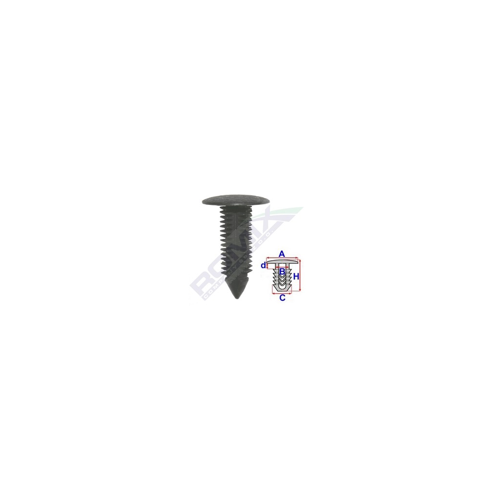Set 10 bucati clipsuri tapiterie, ROMIX 10430, pentru Mercedes, negru