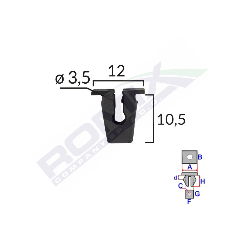 Set 25 bucati clipsuri fixare, ROMIX 15505, pentru Audi, negru