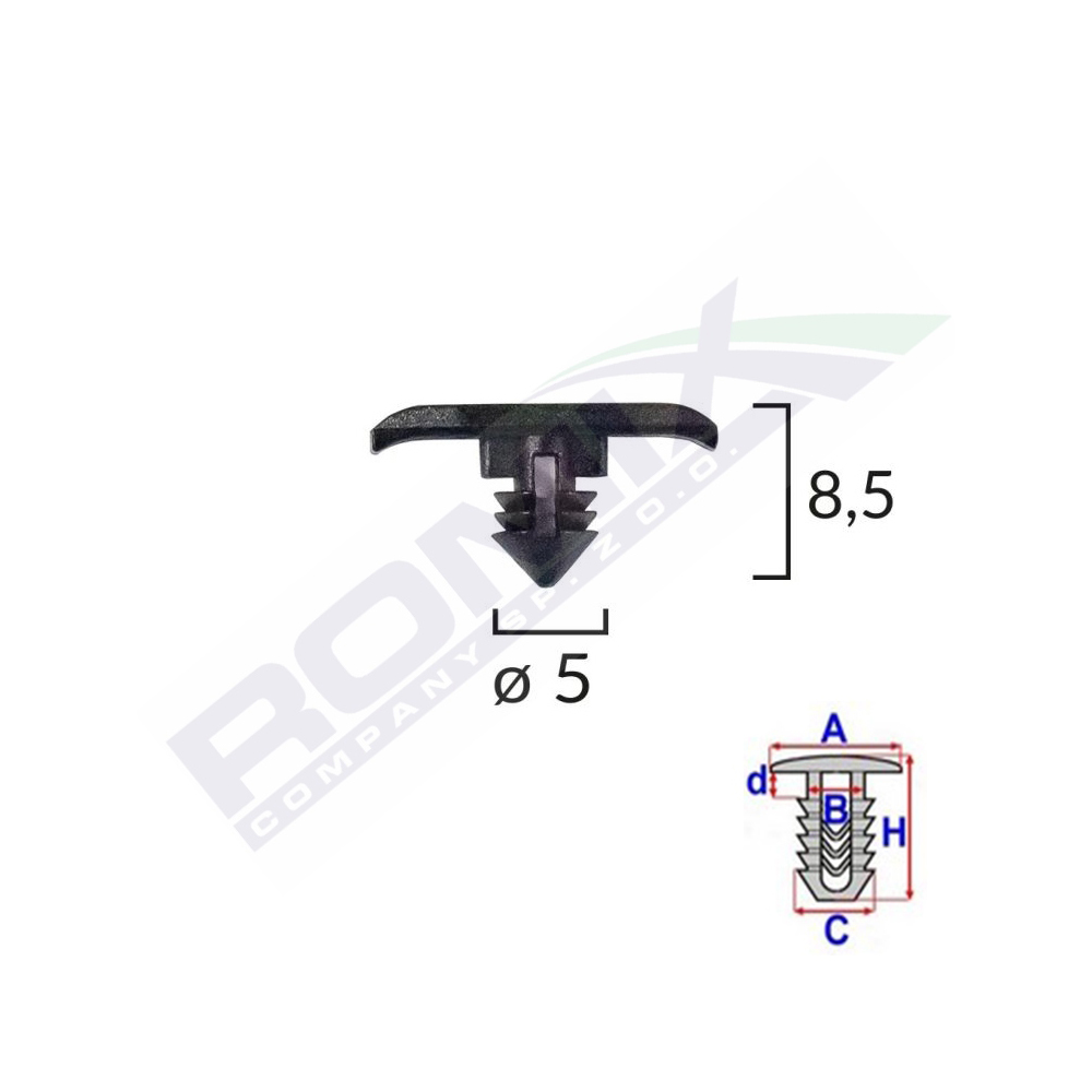 Set 10 bucati clipsuri fixare protectie motor si usi, ROMIX 10909, pentru automobilele din grupul VAG, negru