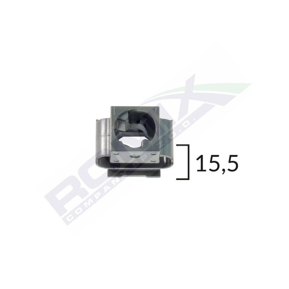 Set 10 bucati clipsuri de fixare, ROMIX C10131, pentru Audi, Skoda, Seat, VW, 15.5 mm, negru