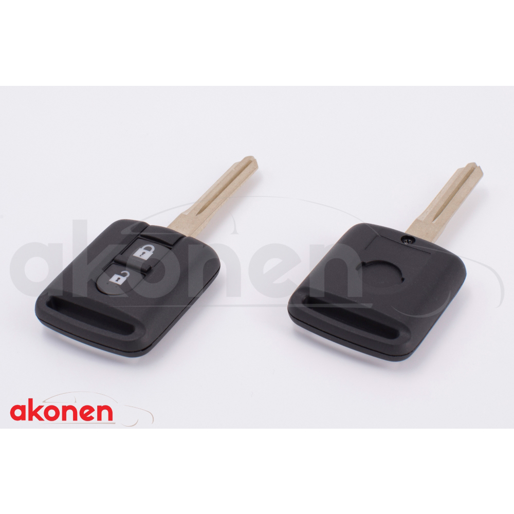 Carcasa cheie contact, AKONEN 54154, pentru Nissan Juke, Micra, Navara, Qashqai, X-Trail, 2 butoane, cu cheie