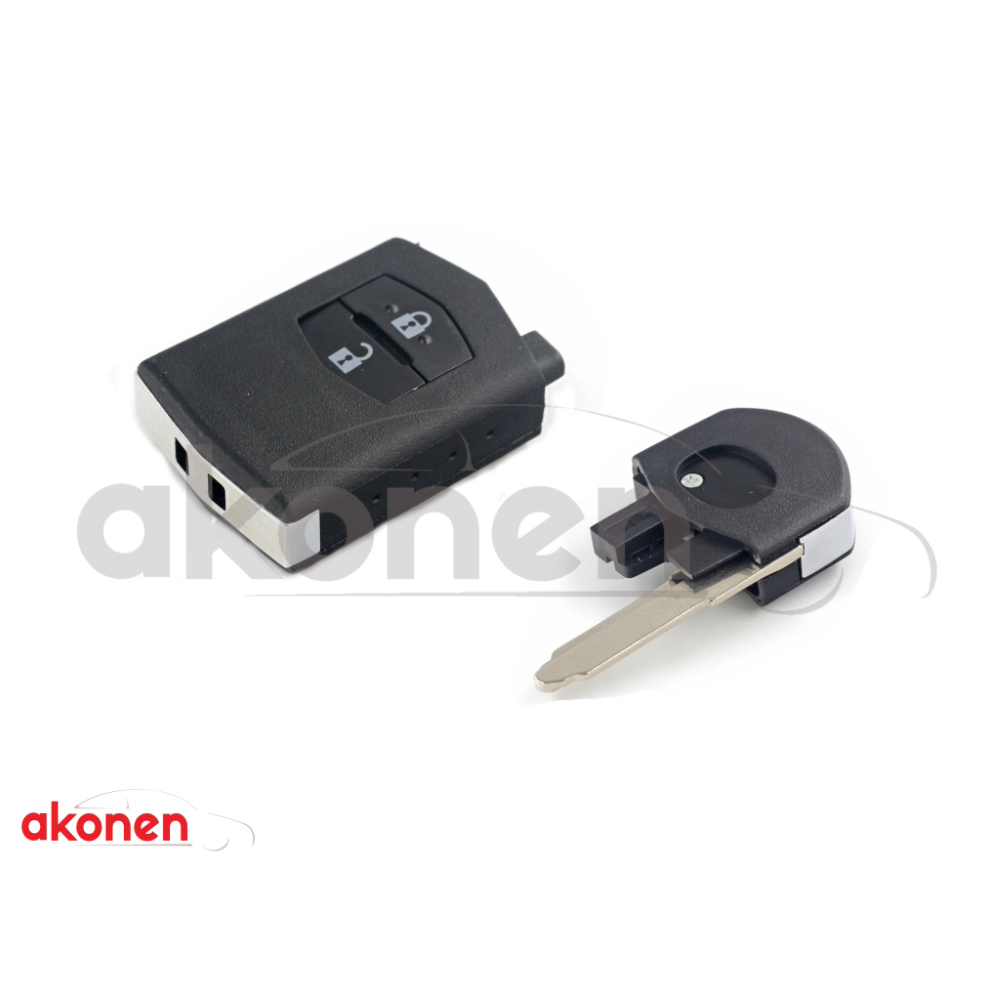 Carcasa cheie contact, AKONEN 54149, pentru Mazda 2, 3, 5, 6, Rx8, MX5, 2 butoane, cu cheie