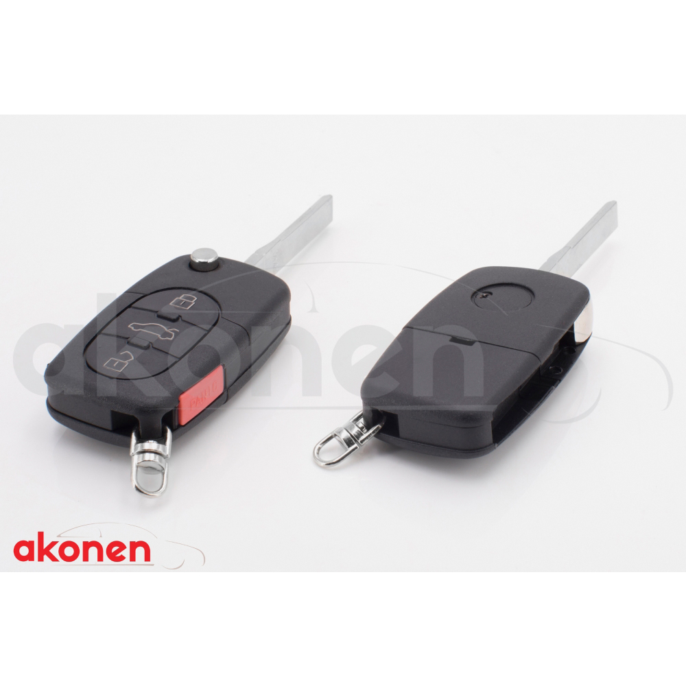 Carcasa cheie contact, AKONEN 54162, pentru Skoda Fabia, Octavia, 3+1 butoane, cu cheie