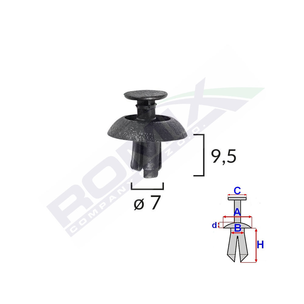 Set 10 bucati cleme fixare bara protectie, ROMIX C60459-RMX, pentru Toyota Lexus