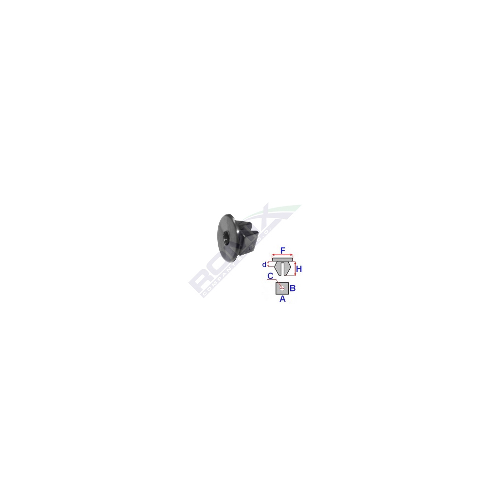 Set 10 bucati cleme fixare elemente roata, ROMIX C60666-RMX, pentru Hyundai, Kia, negru