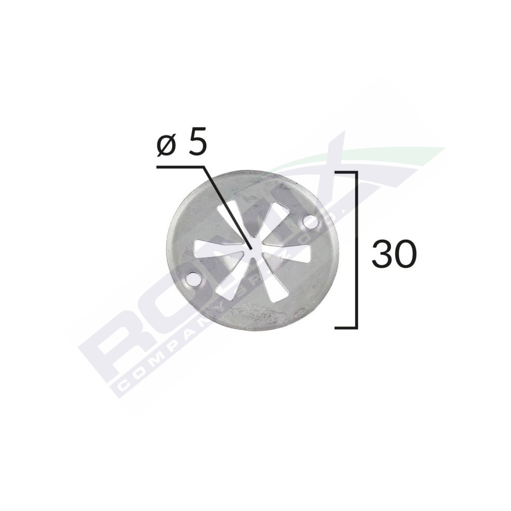 Set 10 bucati saibe de fixare capace, ROMIX 70143Z, pentru Audi, Seat, VW, 5 x 30 mm, alb