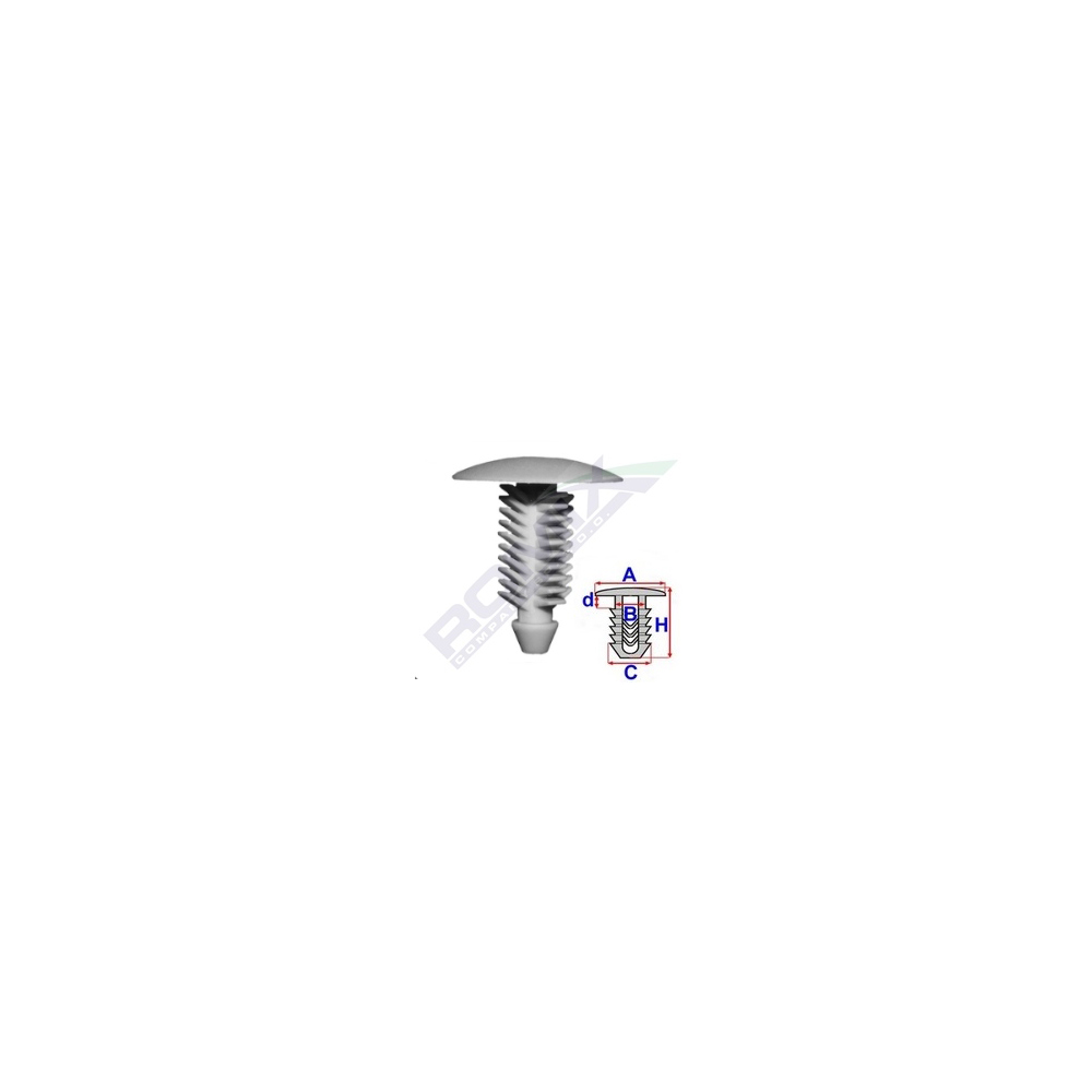 Set 10 bucati clipsuri de tavan, ROMIX C60359-RMX, pentru Fiat