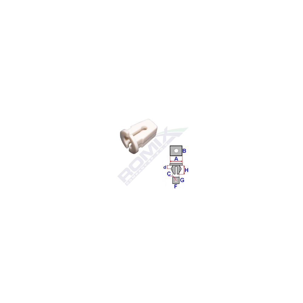 Set 10 bucati clipsuri fixare, ROMIX 15504, pentru automobilele din grupul VAG, alb