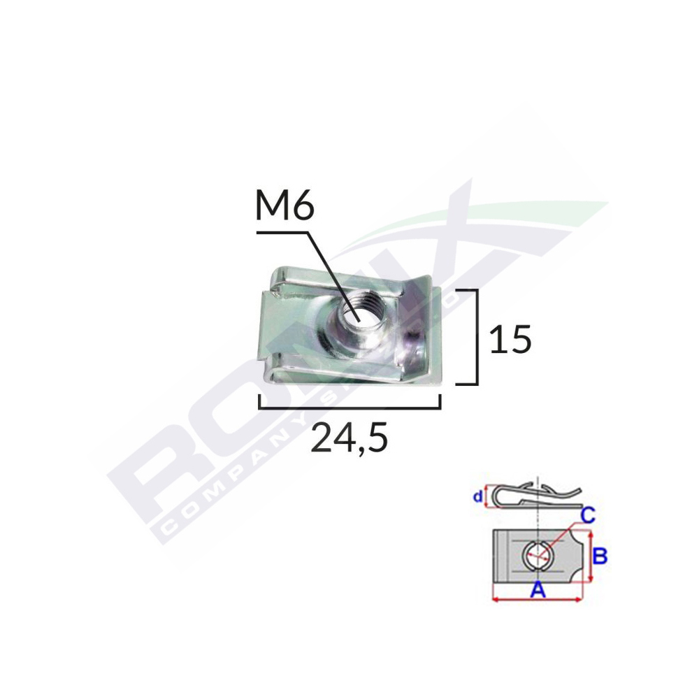 Set 10 bucati clipsuri metalic fixare, ROMIX 16308, pentru Audi, BMW, universal