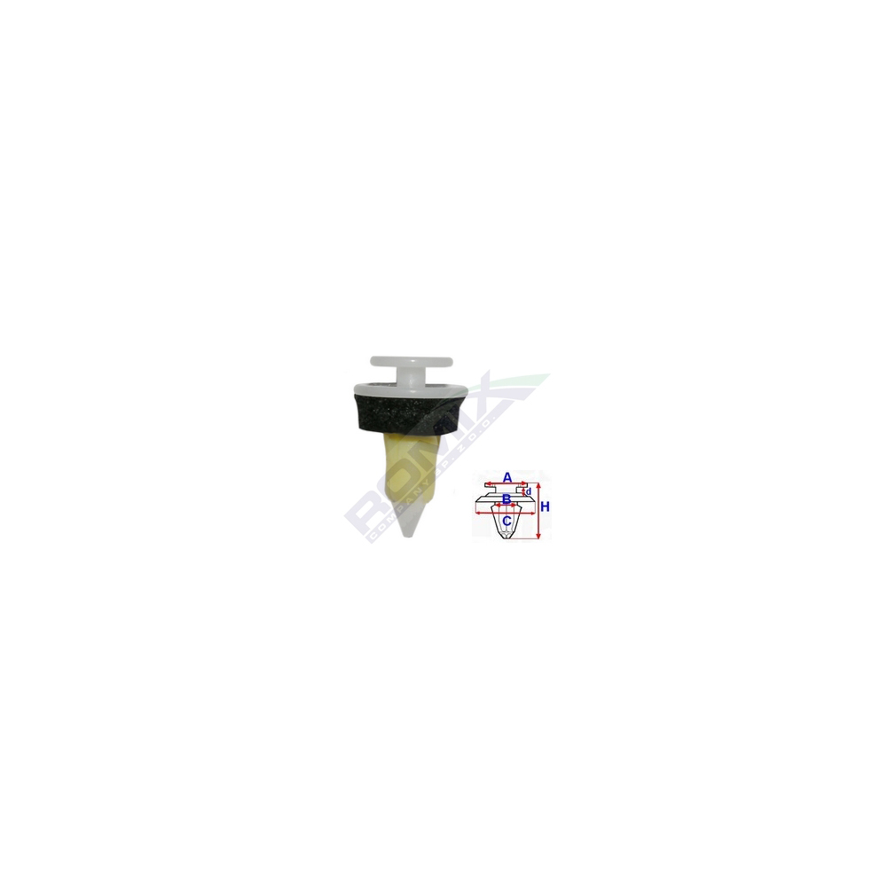 Set 10 bucati clipsuri tapiterie, ROMIX C60542-RMX, pentru Mercedes W163, 8 x 29 mm