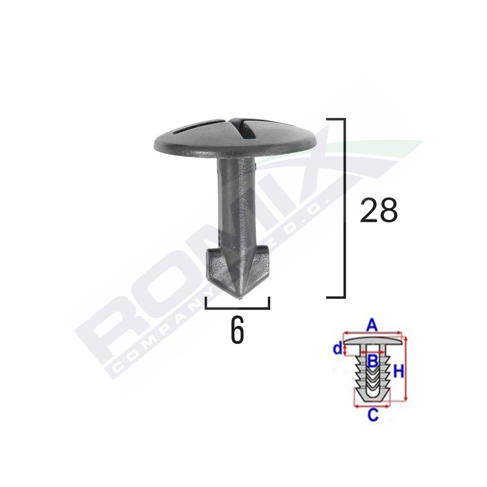 Set 5 bucati suruburi fixare elemente roata, ROMIX C10134, pentru Audi, Seat, 8 x 28 mm, negru
