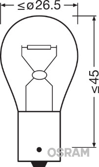 Bec auto Ultra Life, 12V, P21W, OSRAM 7506ULT