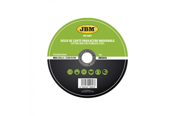 Disc pentru taiere si debitare otel inoxidabil, JBM 45129, 115 x 1 mm, T41