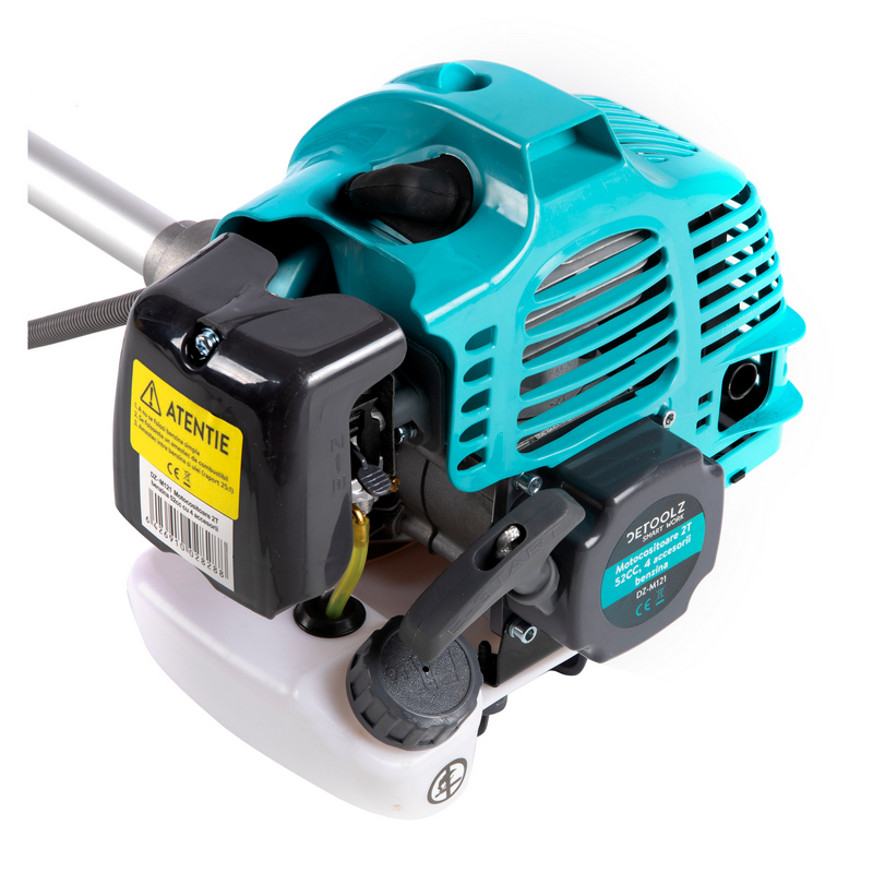 Motocositoare DETOOLZ DZ-M121, motor benzina, 2 timpi, 52 CC, 1.9 CP, 1.4 kW, lungime tija 1500 mm, cu 4 accesorii