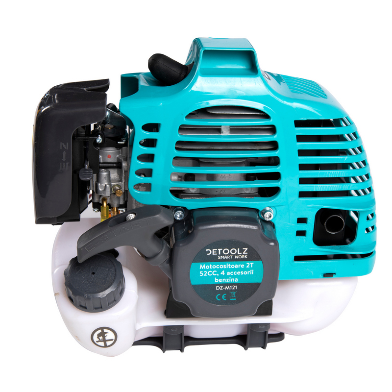 Motocositoare DETOOLZ DZ-M121, motor benzina, 2 timpi, 52 CC, 1.9 CP, 1.4 kW, lungime tija 1500 mm, cu 4 accesorii