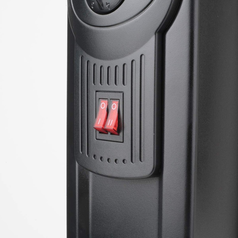 Calorifer electric cu ulei BLACK & DECKER BXRA2300E, 2400 W, 11 elementi, 2 trepte incalzire, negru