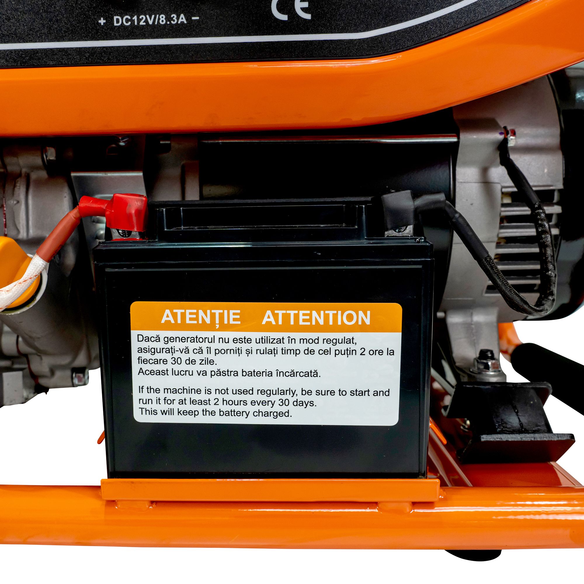 Generator de curent RURIS R-Power GE8000, motor General Engine, benzina, 459 CC, 4T, 14 CP, putere maxima 7500 W, cadru, roti deplasare