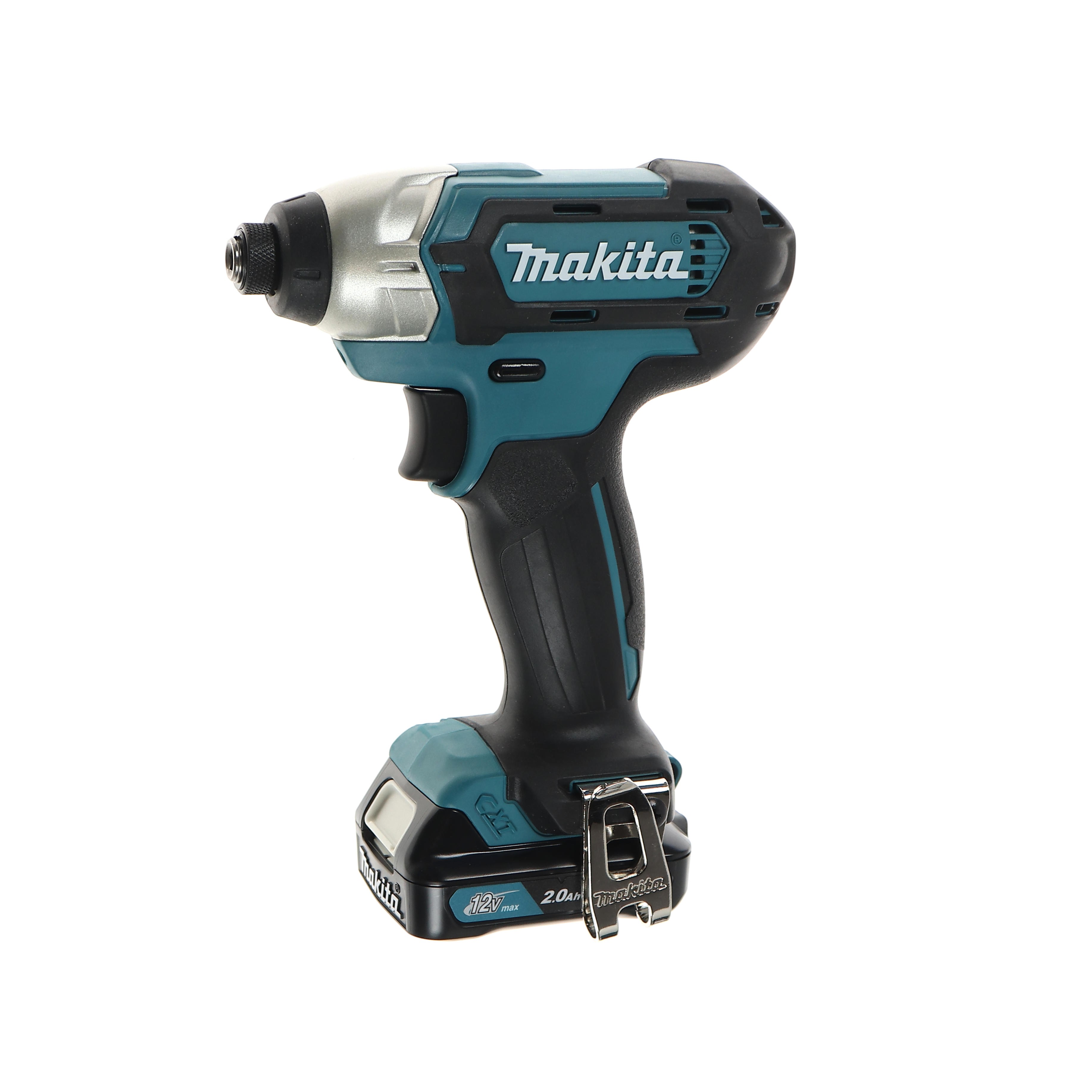 Set scule electrice MAKITA CLX224SA, masina de gaurit/insurubat Makita DF333DZ, masina de insurubat cu impact Makita TD110DZ, 2 acumulatori, 12V, 2Ah