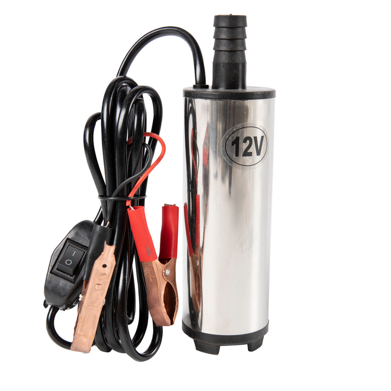 Pompa de transfer pentru motorina, ulei si lichide alimentare MICUL FERMIER GF-0389, alimentare 12V, corpul din inox, bobinaj cupru
