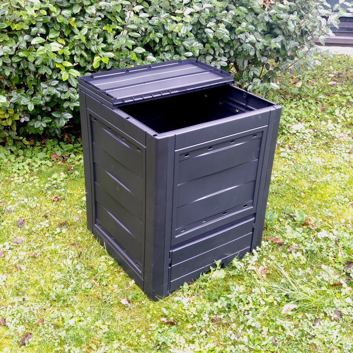Compostor pentru gradina TOOMAX Ambition Z651T041, negru, 60 x 60 x 73 cm, volum 260 litri, material plastic